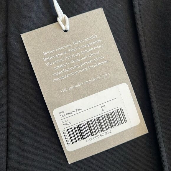 Everlane The Dream Black Pants Trousers Pull On Black size XS - Picture 13 of 14